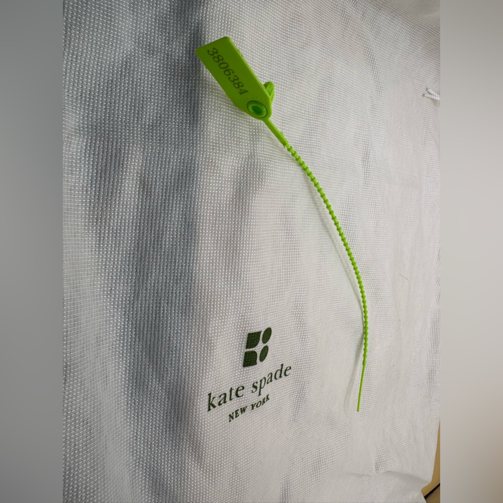 Kate Spade Dust Bag LARGE Handbag White Green Logo Drawstring 16x17½".